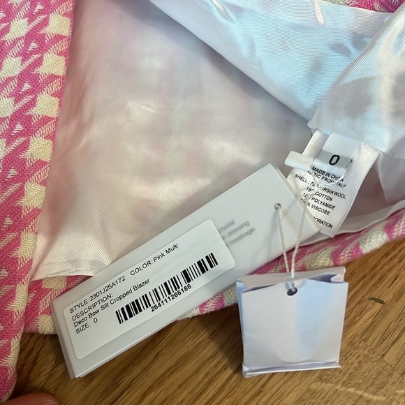 NWT AREA Deco bow slit cropped blazer - Picture 12 of 14